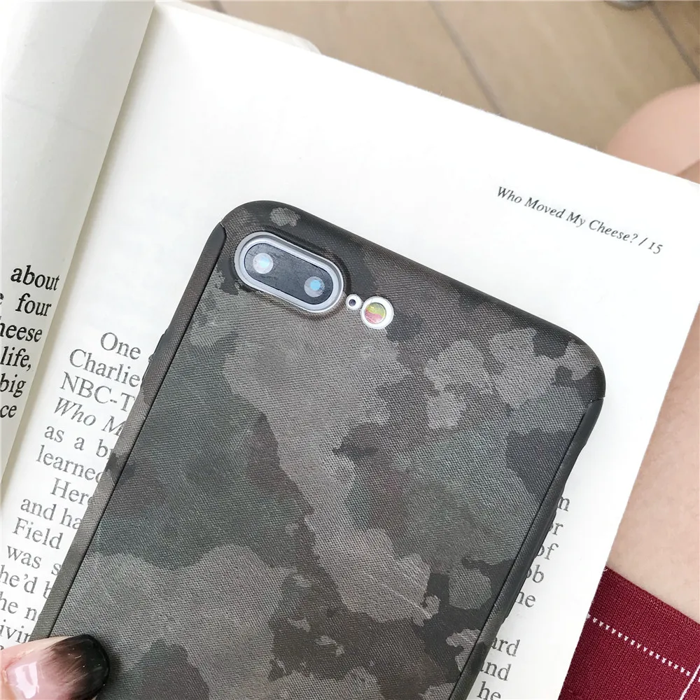 360 Полный корпус армейский зеленый камуфляж чехол для телефона iPhone X XS 11 Pro Max 7 8 6 6S