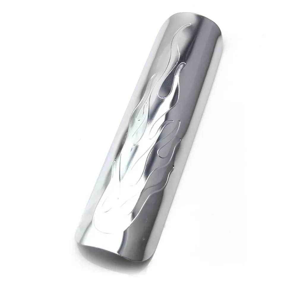 Универсальный хром-стальной выхлопной глушитель для мотоцикла в стиле пламени 2