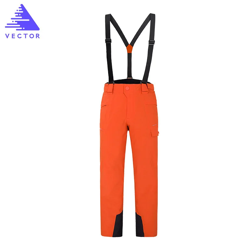 Orange Pants Женские лыжные костюмы для сноубординга, зимний лыжный костюм, женские профессиональные лыжные куртки, водонепроницаемые теплые уличные зимние штаны - Цвет: Orange Pants