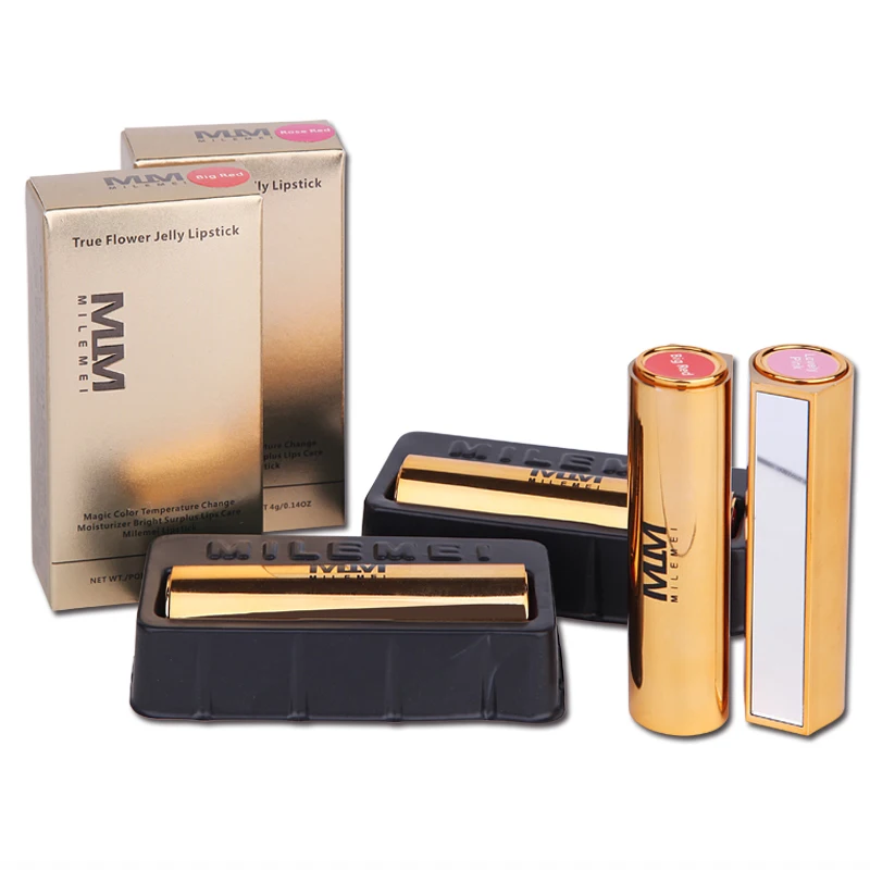 4 шт./компл. желе цветочный помады Температура Цвет изменения помогает равномерно