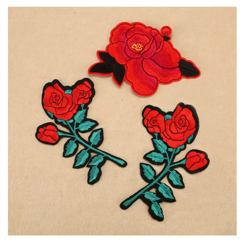 1 шт. патчи для одежды вышивка розы цветы Высокое качество сумка шапка аксессуары