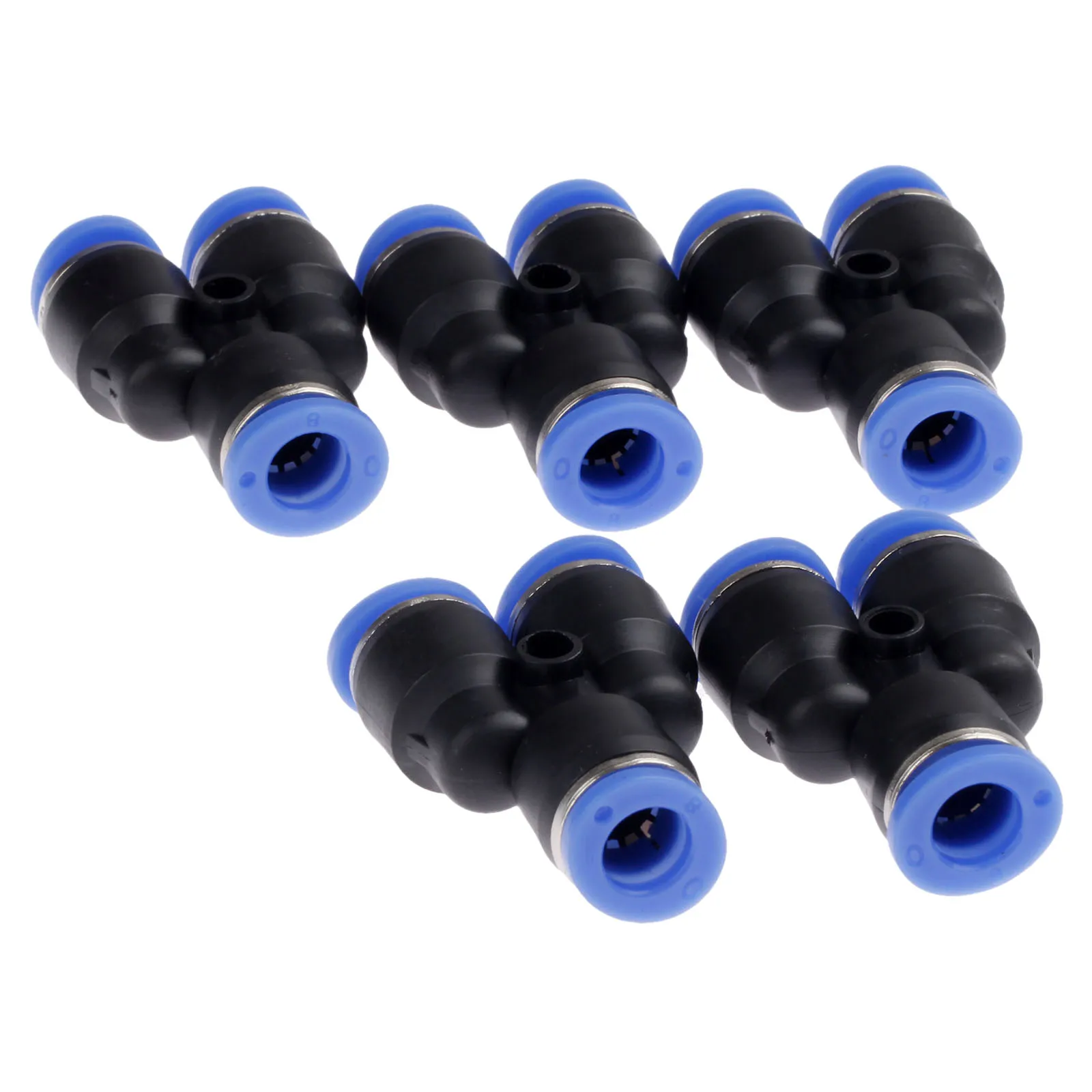 Port Diameter 8mm 5 шт./лот пневматический Запчасти 3 Way воздушный Пневматический разъем Y Union 4/6/8/10/12 мм трубы быстрое частей соединение фитингов пуш-ап в разъемы - Цвет: Port Diameter 8mm