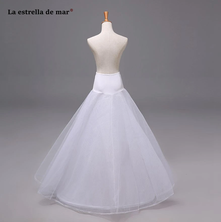Saiote para vestido de noiva2019 Тюль трапециевидной формы белый может para vestido de novia Длинный jupon mariage дешево
