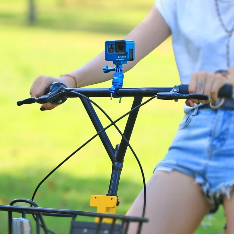 Для Go Pro велосипедное крепление вращающийся на руль велосипеда держатель адаптер кронштейн для Gopro Hero 5 SJ6000 Xiaomi yi2 аксессуары