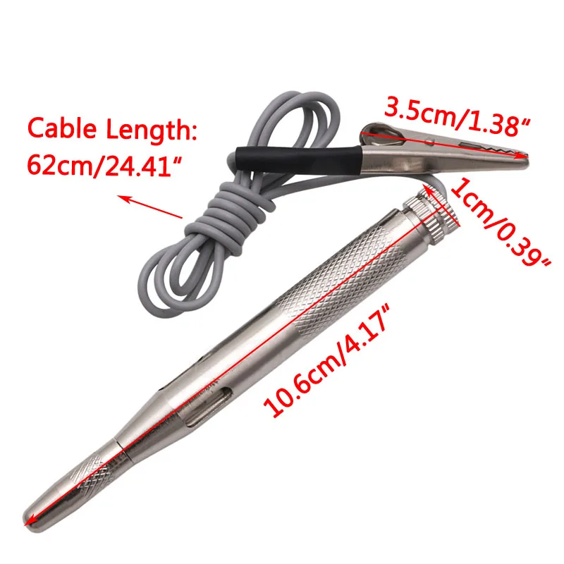 

6V 12V 24V Auto Car Motorcycle Circuit Tester Gauge Test Voltmeter Light Hot