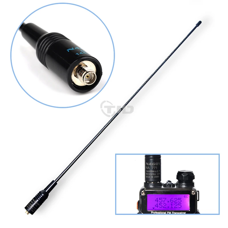 2 шт. Baofeng NA-771 антенна Dual Band иди и болтай Walkie Talkie антенна SMA-F VHF UHF 144-430 МГц для Baofeng UV-5R Baofeng UV-82 BF-888S