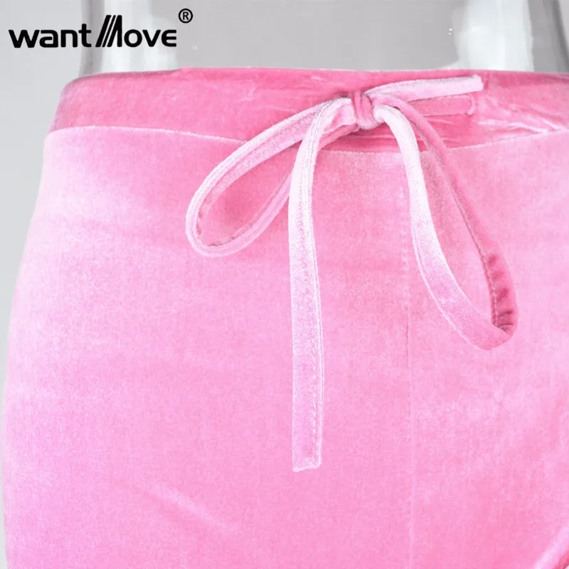 Wantmove, новинка, 5 цветов, S-XL, женские бархатные шорты с завязками, повседневные, высокая талия,, Осень-зима, сексуальные, элегантные, обтягивающие шорты, XD742