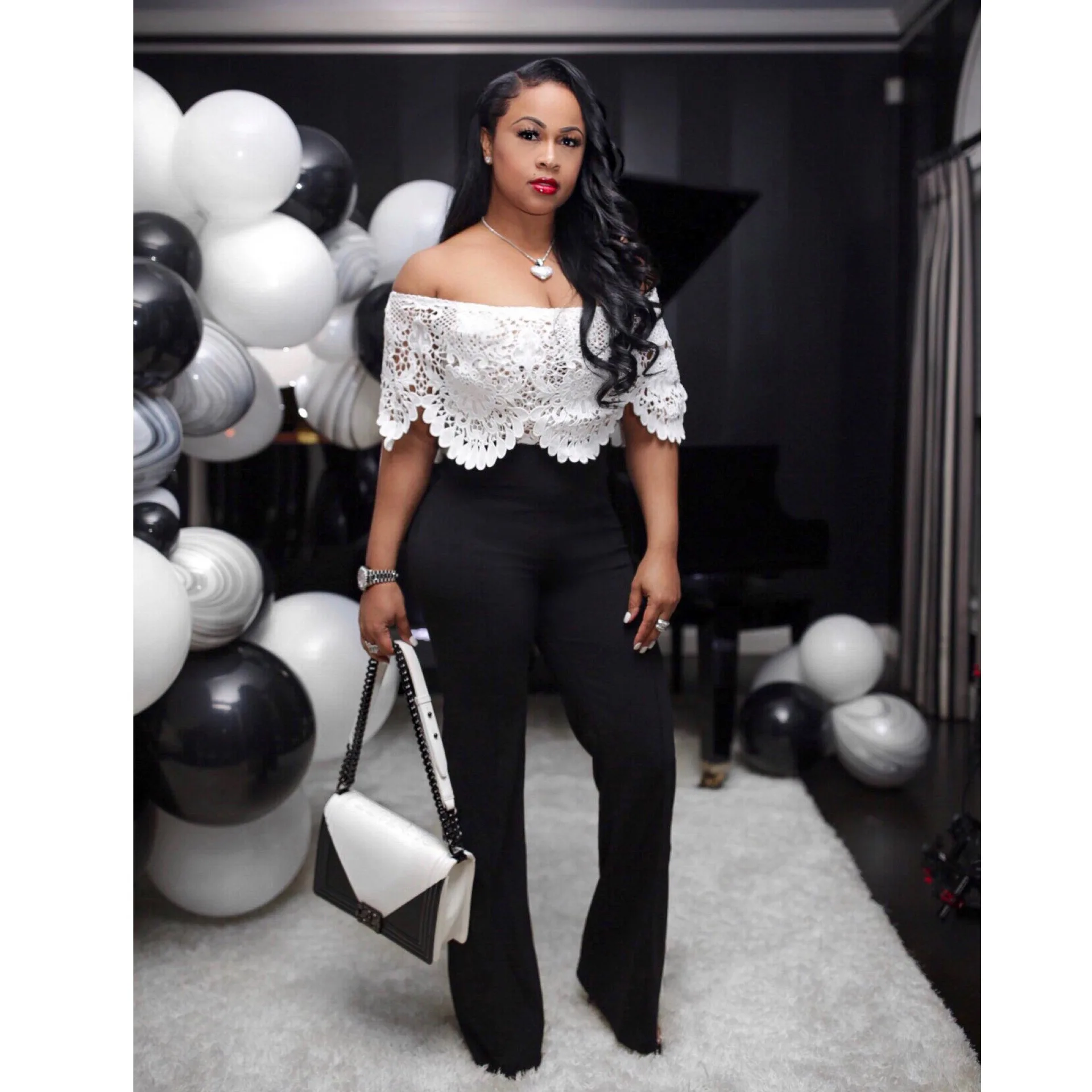 Body Polyester Vadim Women Special Offer Real Catsuit 2019 Summer Women's Clothing Lace One-piece Collar Jumpsuit Dames Zomer | Женская