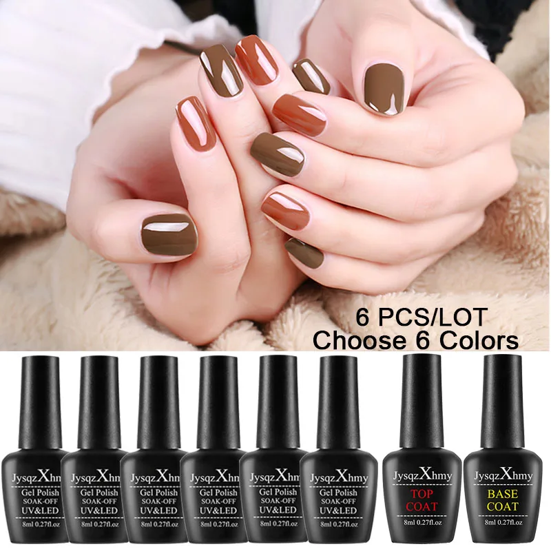Choose 6 colors Выберите 6 шт разноцветный Гель-лак для ногтей лак комплект полу Перманентный лак для ногтей УФ-гель лак для ногтей, набор для ногтей - Цвет: Choose 6 colors