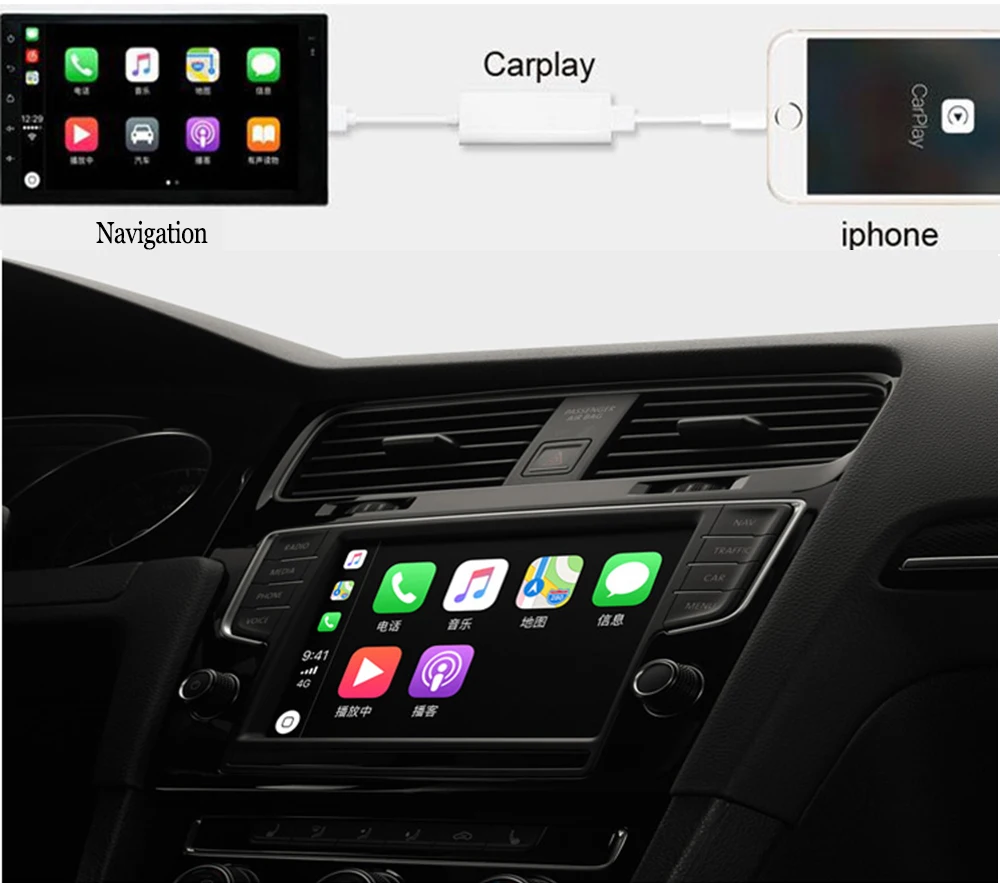 Liandlee для Apple iOS Carplay Android автомобильное радио стерео головное устройство USB кабель для iPhone и Android Авто Смартфон USB ключ