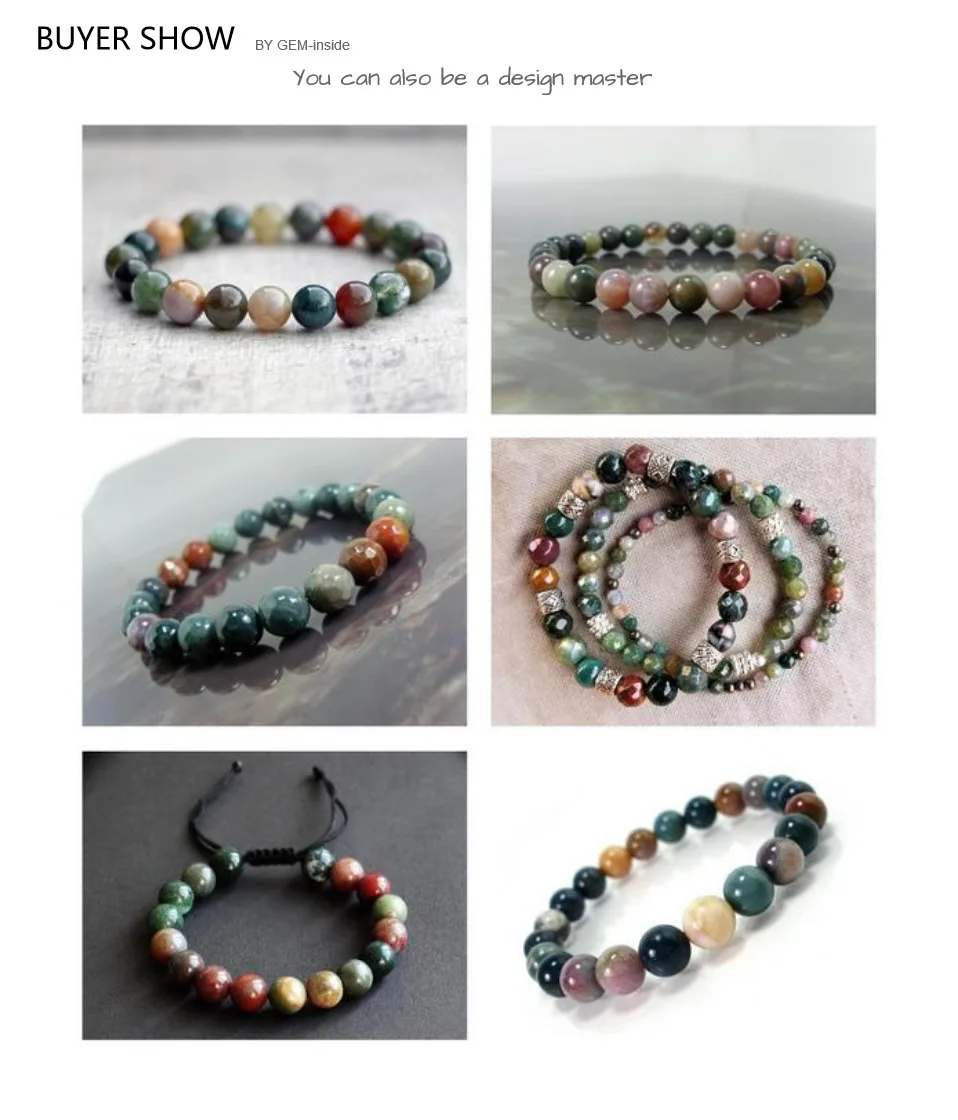 Индийские агаты из натурального камня, круглые бусины для изготовления ювелирных изделий, 15 дюймов, DIY, браслет, ожерелье, ювелирная бусина, 4 мм, 6 мм, 8 мм, 10 мм, 12 мм