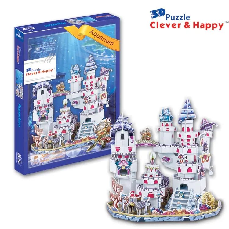 Candice guo! 3D головоломка умный и счастливую бумага Модель для сборки Сделай Сам