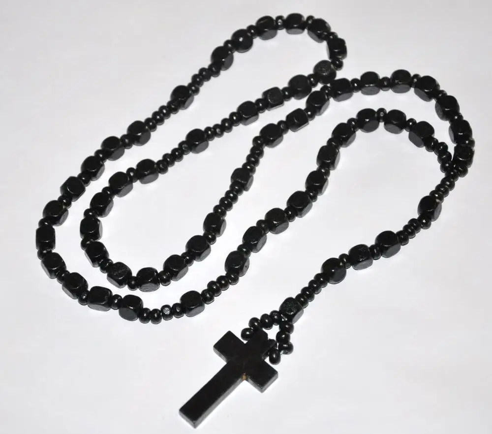 Хорошие деревянные четки оптом по низкой цене бисером Иисус крест деревянная