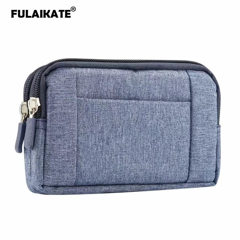 

FULAIKATE 6.3" Denim Horizontal Universal Waist Bag for Samsung Galaxy Note9 S8 S9 Plus Sports Phone Pouch for Samsung A9 A8