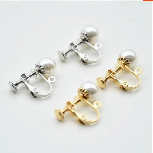 10pcs/lot 8mm Pearl Earrings Screw No Piercing For Women Girl Feminine Jewelry Party Wedding DIY | Украшения и аксессуары