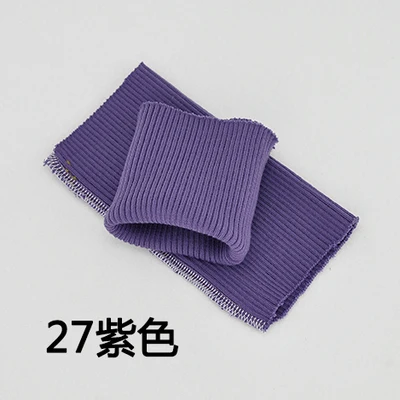 Фиолетовый DIY 8*9 см утолщаются вязать ребра ткань манжеты пара, пальто хлопок стрейч мягкие запонки 1 пара Толстые ребристые манжеты - Цвет: Фиолетовый