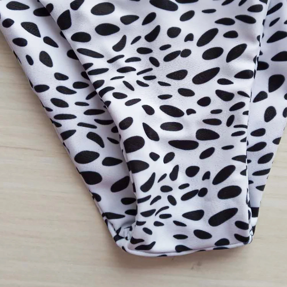 Cobble Print Sexy Bikini 2018 New Leopard Swimwear Lace Up Bandage Low Waist Bikinis Set Bathing Suits |