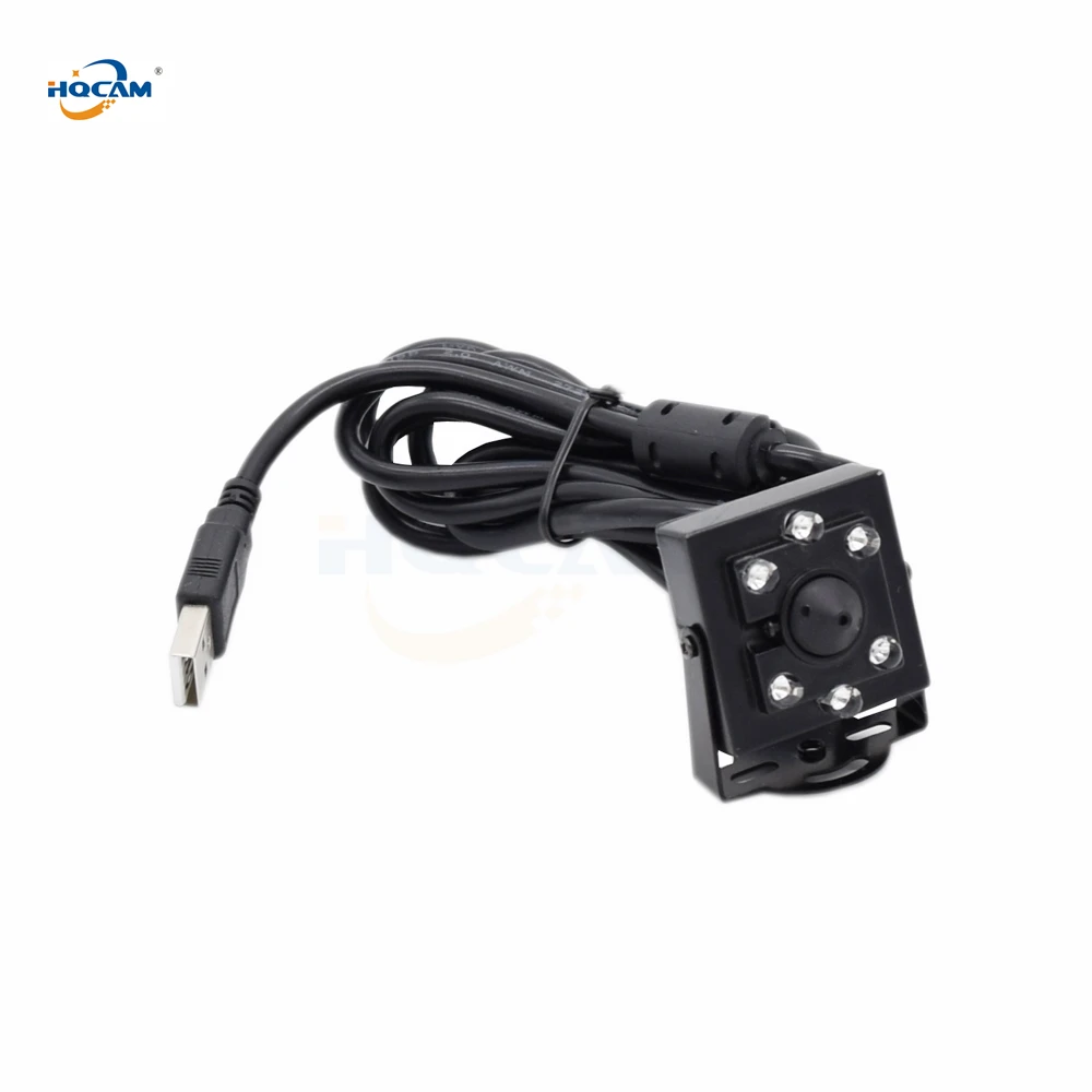 

HQCAM 720P 34*34MM industry 720P CCTV Surveillance Qr Code USB Camera Mini infrared Night Vision USB Webcam hd IR 6pcs 940nm led