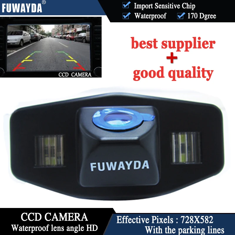 

FUWAYDA Car Rear View Reverse Parking Color CCD CAMERA for Honda Accord Pilot Civic Odyssey / Acura TSX WATERPROOF HD