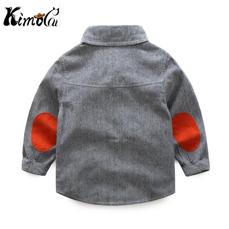 Kimocat/новый продукт Детская весенне-осенняя рубашка джентльмена с длинными