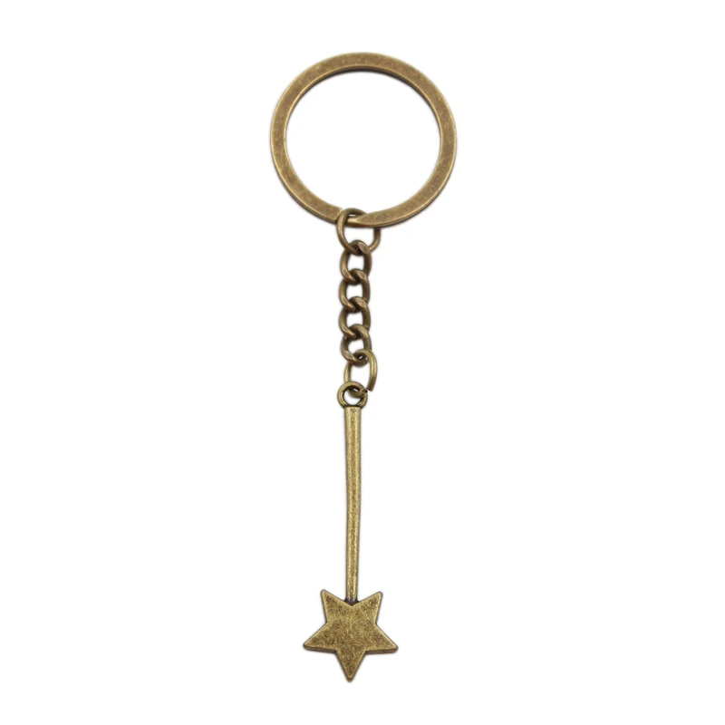 Заводская цена звезда волшебная палочка кулон брелок металлическая цепочка