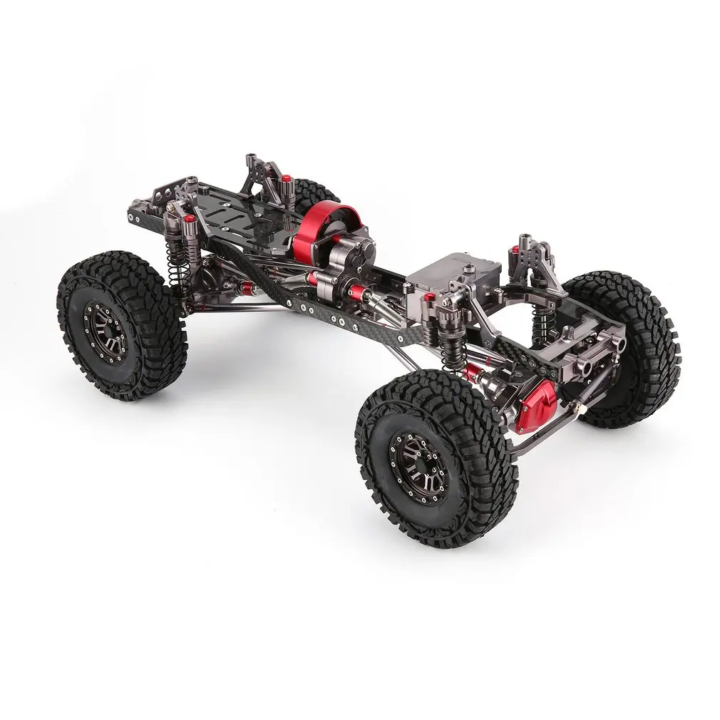 CNC Алюминиевый металлический и карбоновый корпус для RC автомобилей 1/10 осевой SCX10 шасси 313 мм Колесная база автомобиля гусеничный автомобиль части аксессуар
