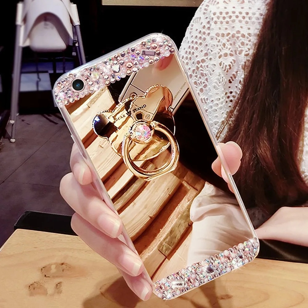 Чехол для iPhone 8 7 Plus X 6 6S 5 блестящий зеркальный Мягкий силиконовый чехол из ТПУ XS Max