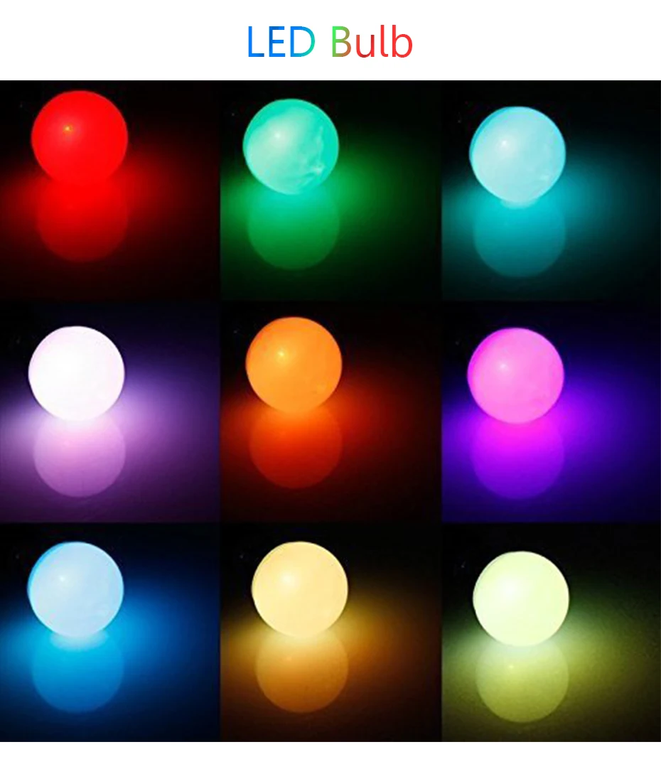 Светодиодный RGB лампа E27 E14 GU10 85-265V MR16 12V светодиодный сменный светильник 3W волшебный праздник RGB Освещение+ пульт дистанционного управления 16 цветов
