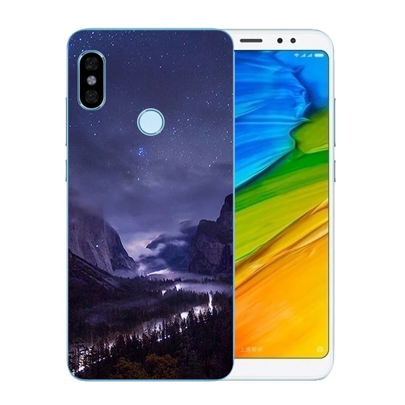 Phone Cases For Xiaomi Redmi Note 5 Pro Back Cover Landscape Pattern Coque Clear Shell |