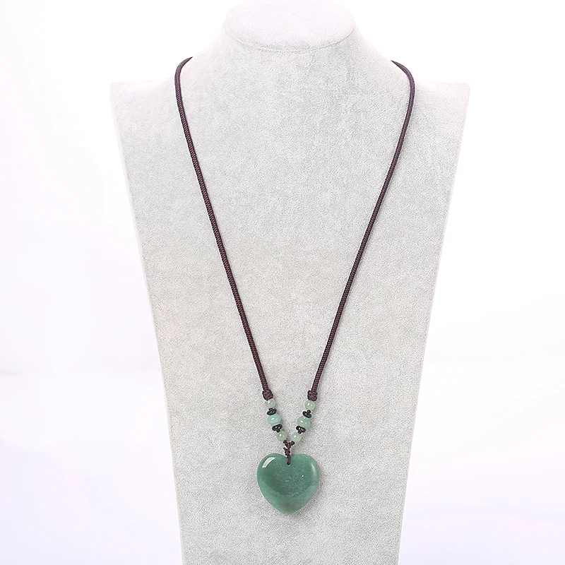 Yumten Green Jasper ожерелья с кулоном готические женские ювелирные украшения свадебные