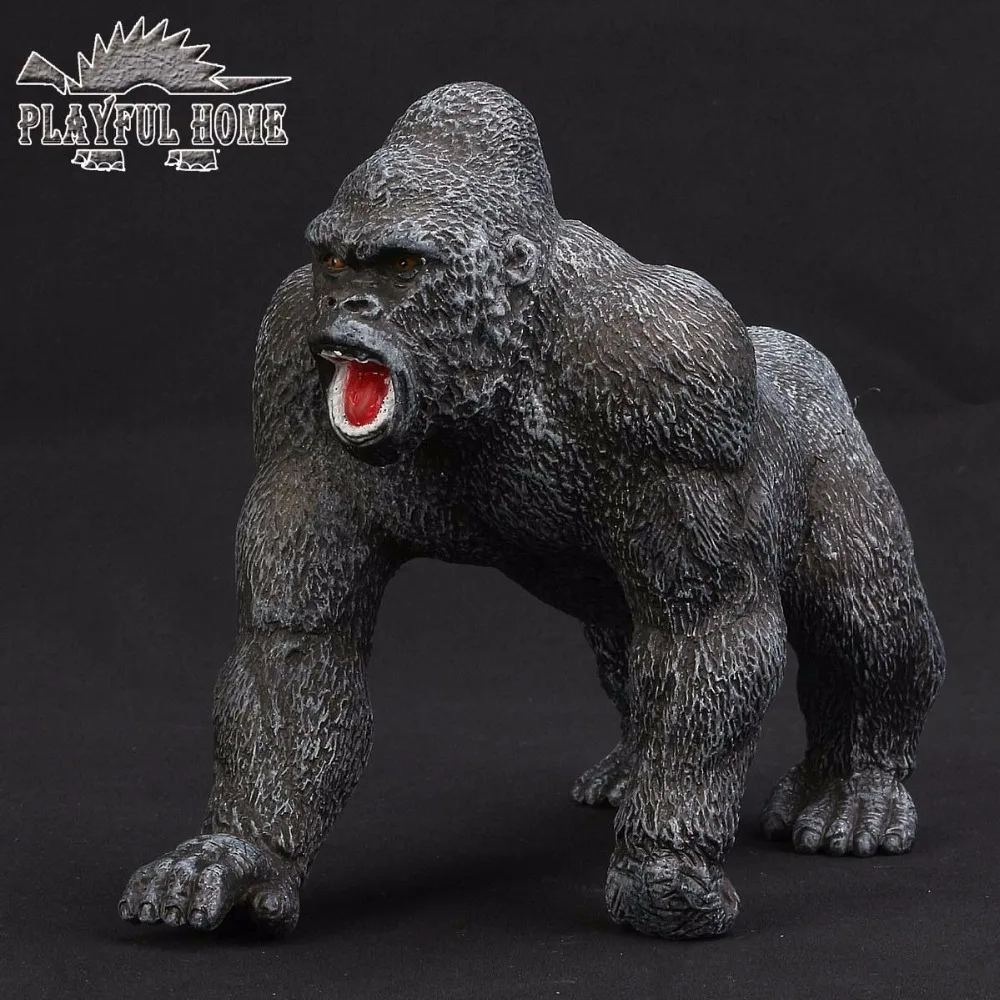 Товары сертифицированные вручную Модель King Kong мягкая ПВХ чучела 3D аниме животные