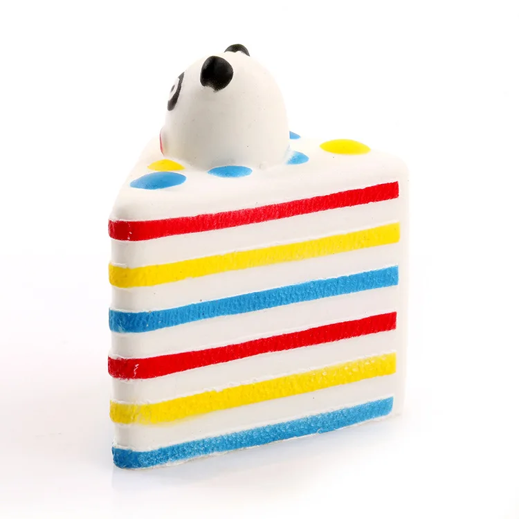 Кольцо Мягкой медленный отскок Squishy имитация Еда мультфильм Радуга Panda сэндвич