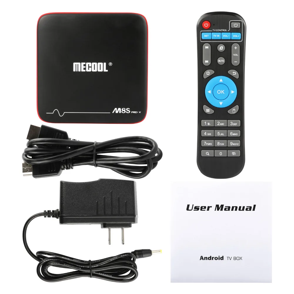 M8S Pro + Smart tv BOX Android 7 1 беспроводной медиаплеер UHD S905 четырехъядерный 2 ГБ/16 ГБ 4K HDMI TF