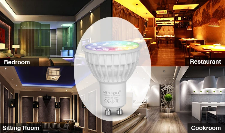 AC/DC12V Mi светильник 4 Вт RGB+ CCT Светодиодный точечный светильник GU10 FUT103 MR16 FUT104 2,4 г РЧ пульт дистанционного управления беспроводной WiFi телефон приложение управление RGBWW светодиодный светильник