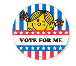 

1.5inch Ms. Sunshine Vote For Me Banner Classic Round Sticker