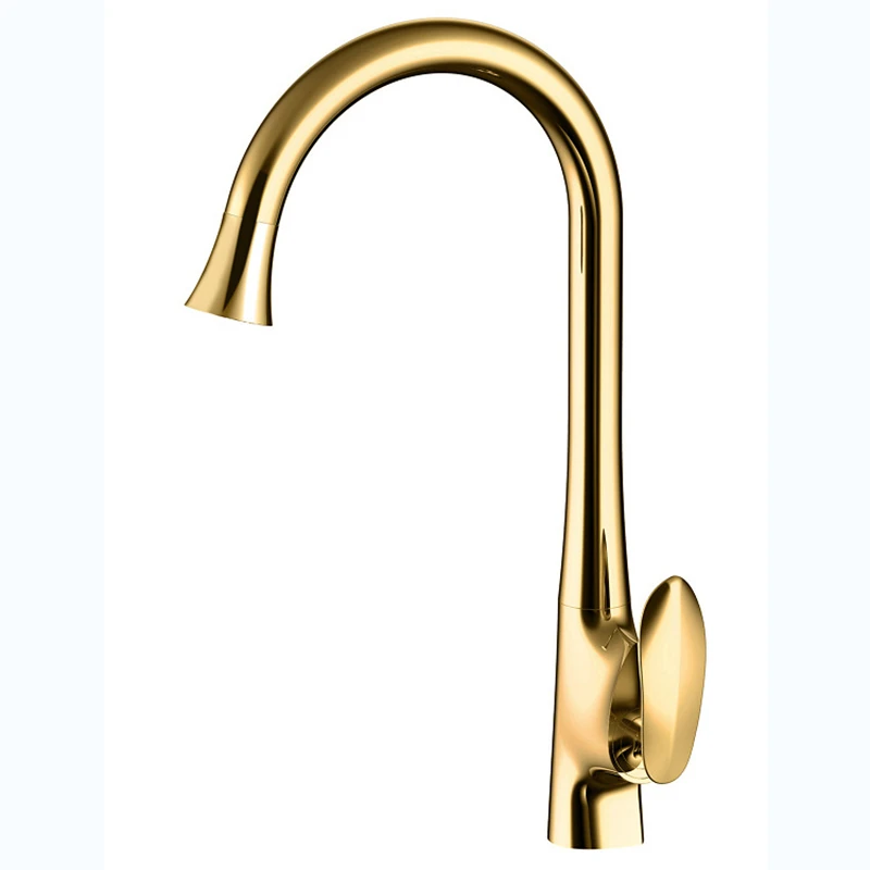 

Kitchen Sink Faucets Brass Kitchen Mixer Tap Single Handle Hot & Cold Kitchen Crane Gold/Black/Chrome Rotating Swan Shape Faucet