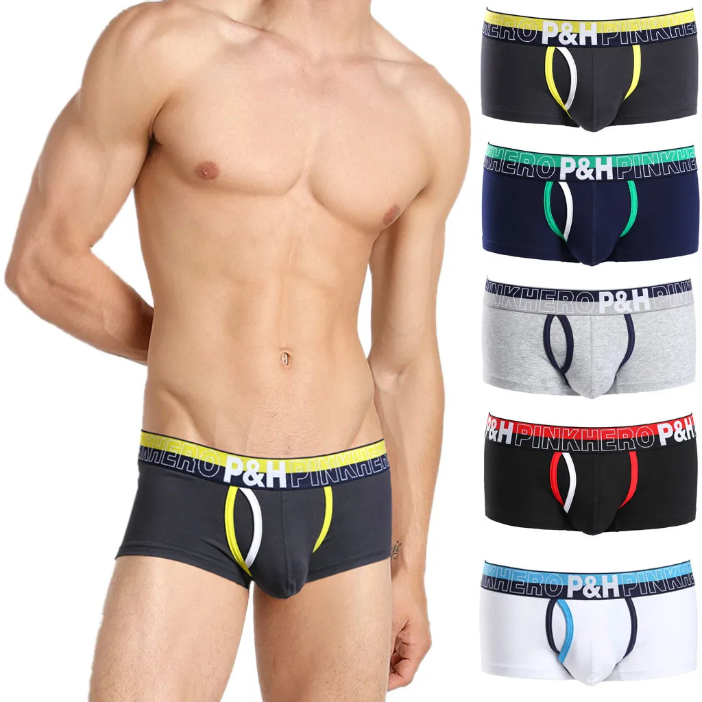 Мужские мягкие дышащие трусы feitong удобные трусики боксеры сексуальное нижнее