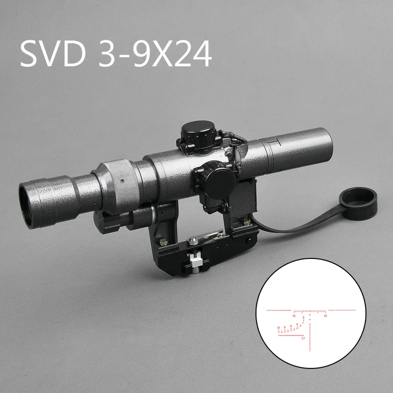 Драгунов SVD POS 3-9X24 подсвеченный красным охотничий прицел стеклянный тактический прицел оптика прицелы стрельба автомат АК