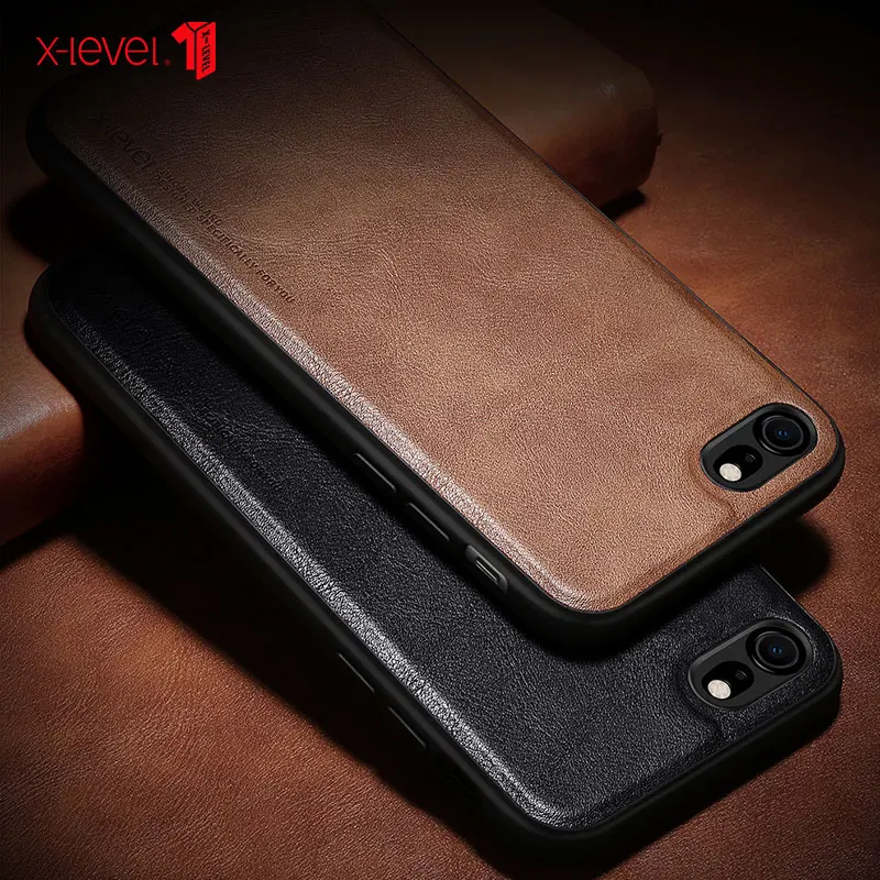 Чехол X Level для iPhone SE 2 2020 8 7 6 6S Plus кожаный|Бамперы| |