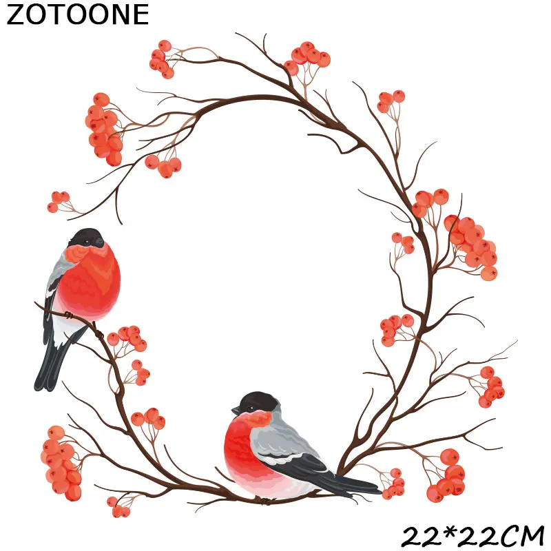 28 ZOTOONE DIY нашивка в виде птицы, наклейки для одежды цветок железо на патчи аппликация вышивка теплопередача термоколлагенты футболка - Цвет: 28