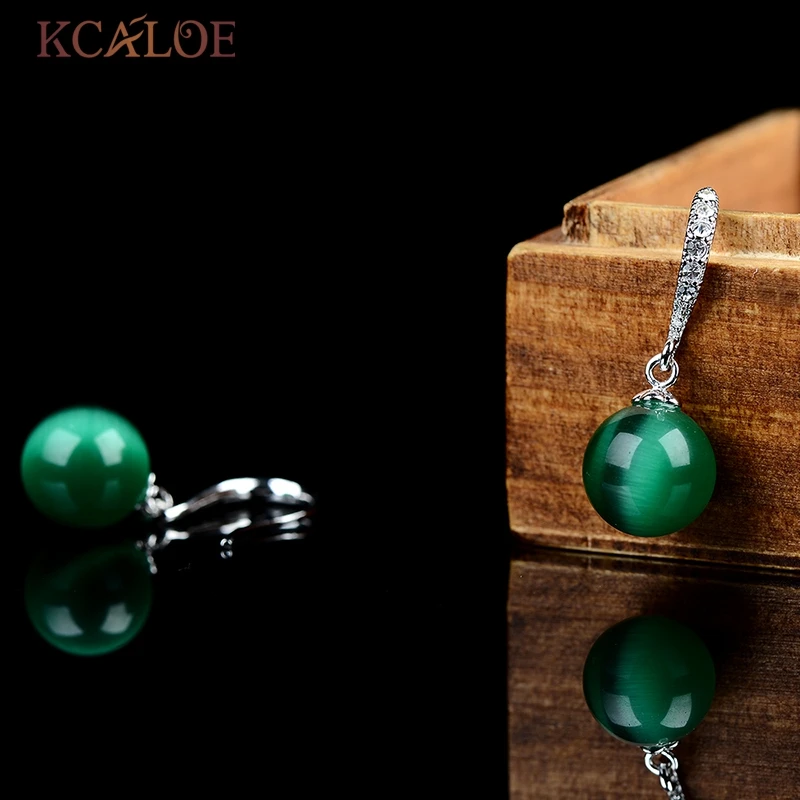 KCALOE Ювелирные наборы для женщин хрусталь стразы подвеска серьги натуральный