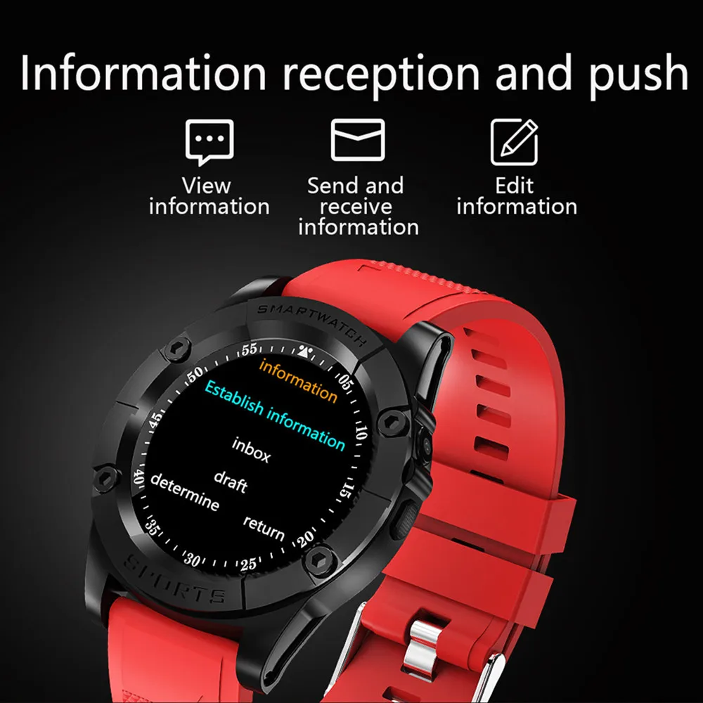 Beseneur Смарт-часы для мужчин поддержка SIM TF карта Шагомер Smartwatch Bluetooth часы телефона