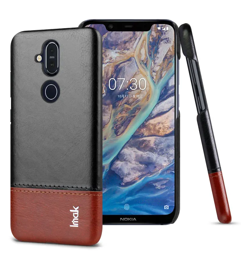 IMAK Ruiyi серия Роскошный кожаный чехол из искусственной кожи для Nokia 8,1X7 7,1 Plus жесткий чехол из поликарбоната для NOKIA 8,1X7 высококачественный чехол s
