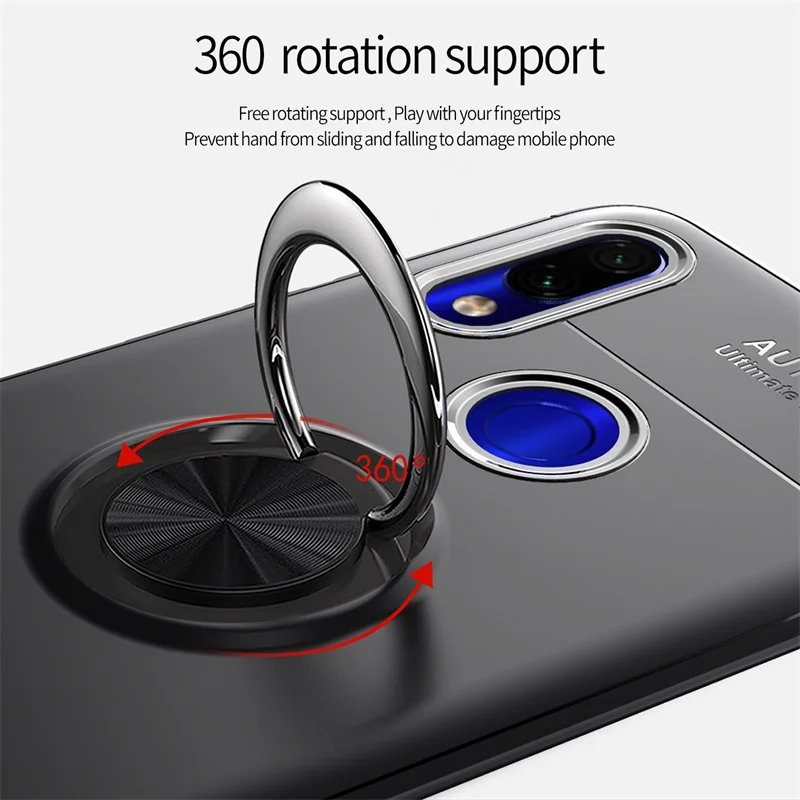 Redmi 7 Case On For Xiaomi Y3 Cover 6.26 inch Finger Ring Holder Soft pouch bumper Phone Bag Redmi7 |