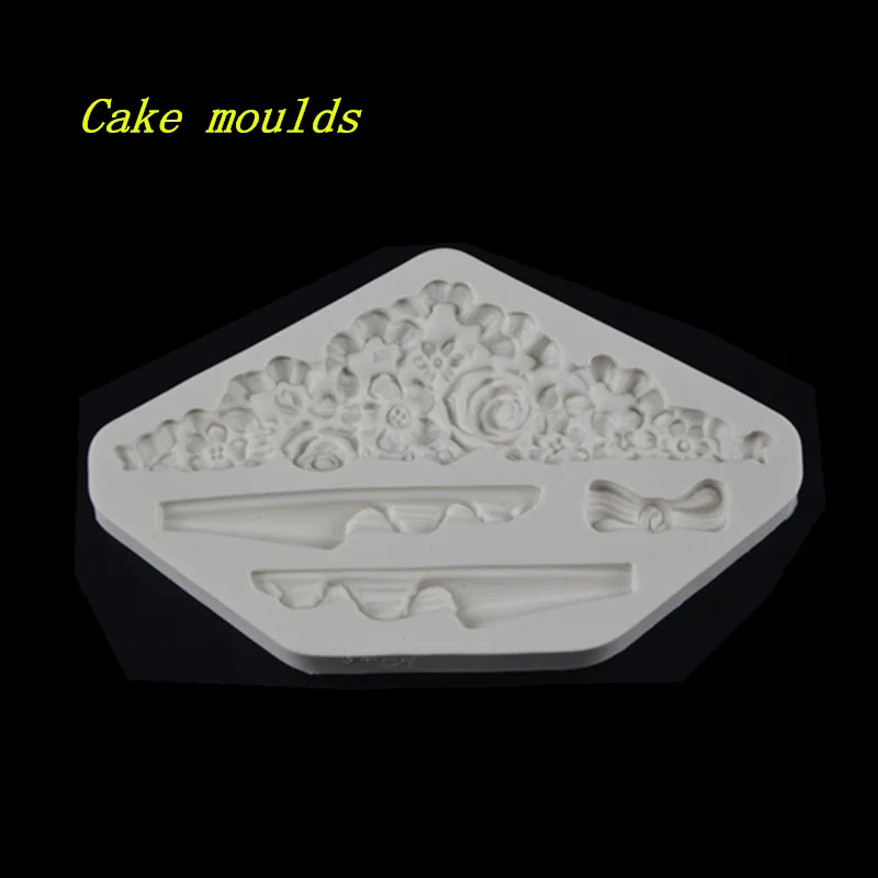 

160*95*15mm Flower European style Relief shape silicone mold fondant cake chocolate decoration mould baking tools DIY craft mold
