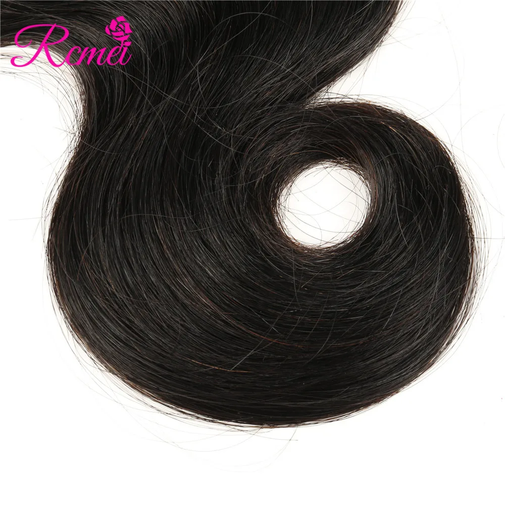 RCMEI Волосы Virgin Hair Weave Индийская волна Расширение 4 пучка Много Необработанный человеческий натуральный черный цвет на.