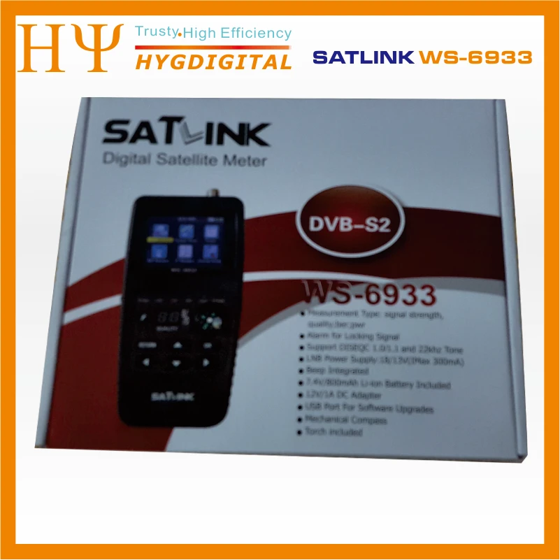 Satlink WS-6933 спутниковый искатель DVB-S2 FTA CKU полоса Satlink цифровой спутниковый искатель метр WS 6933