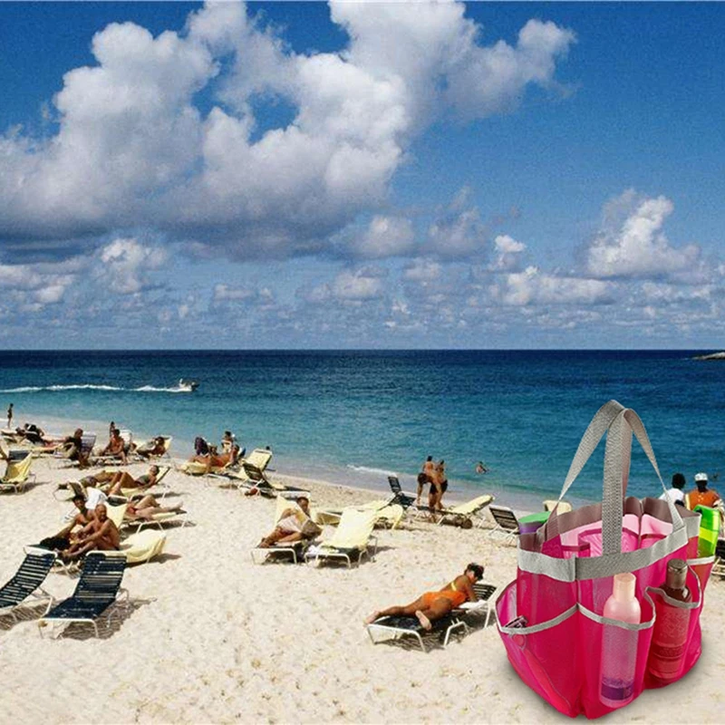 7 сетки ткань Оксфорд Сетчатая Сумка для хранения двойная ручка Ванная комната