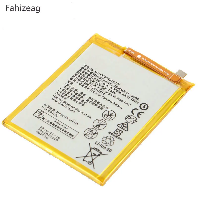 Сменный аккумулятор fahizeag 1x3000 мАч аккумуляторы HB366481ECW для Huawei P9 Lite G9 Honor 8 5C VNS-DL00 |