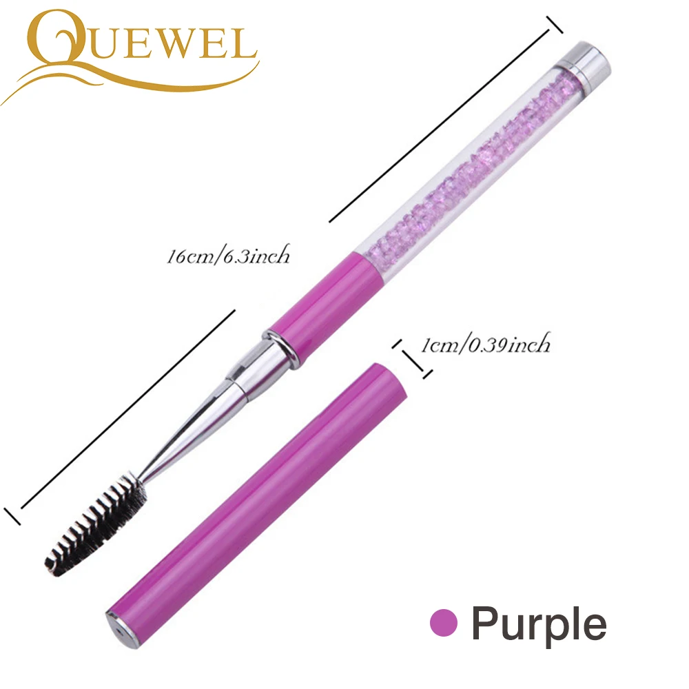Purple 1 Set Наращивание ресниц кисточка с кристаллами ресницы кисти для макияжа глаз Eyebow ресницы красота кисточки со стразами палочки Аппликатор инструмент для макияжа глаз - Цвет: Purple 1 Set